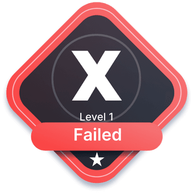 Quiz result badge